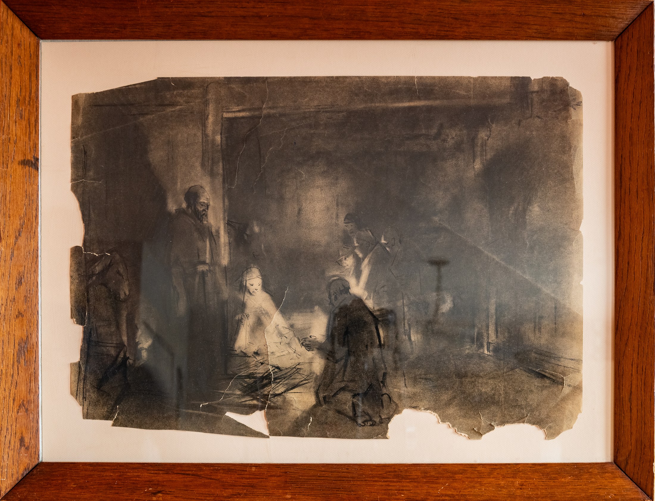 Adoration of the Shepherds - after Rembrandt van Rijn